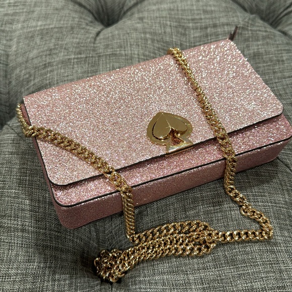 Kate Spade Bag Nicola Shimmer Sparkle Twistlock Crossbody/Shoulder Bag EUC Rare - Picture 16 of 17
